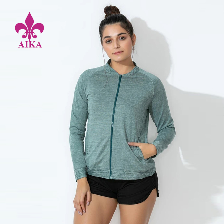 China Supplier Sports Wear Clothing - Custom Sports Wear Fitness Workout Yoga Clothing Women Sports Gym Jacket  – AIKA