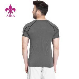 Wholesale Custom Athletic Wear Fit Multi Sports Stretchable Short Sleeves Gym T Shirts For Men