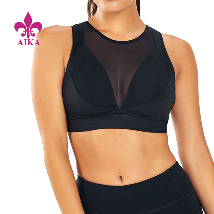 Factory made hot-sale Pant And Bra - Sexy Mesh Design Push Up Ladies Gym Wear Custom Sports Bra For Women – AIKA