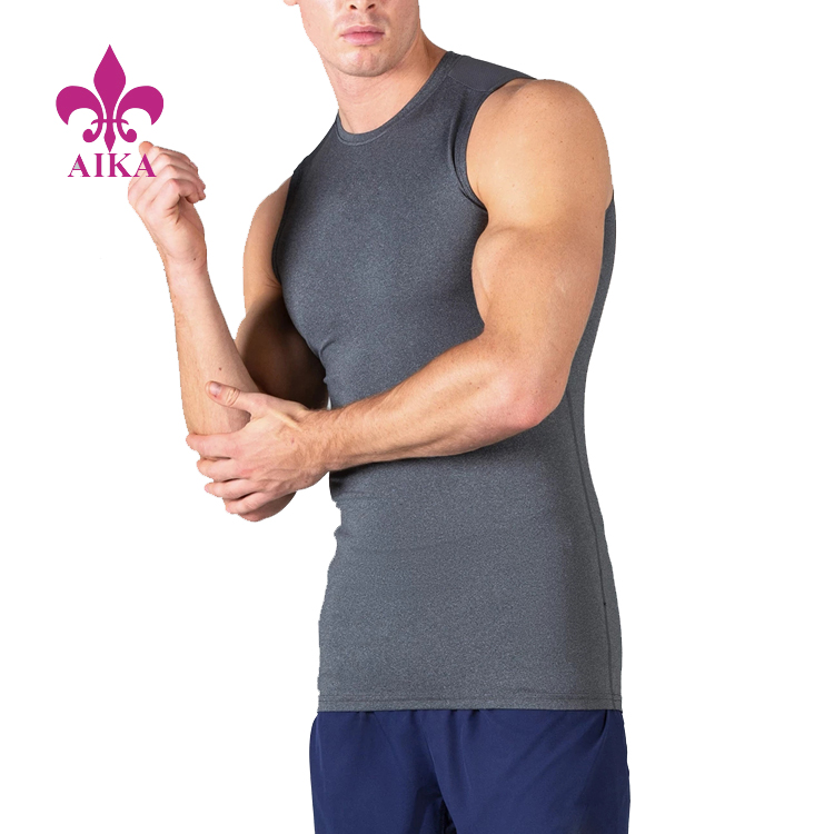 PriceList for Moisture Wicking Yoga Pants - Wholesale Mesh Back Stringer Design Custom Breathable Basketball Gym Tank Top for Mens – AIKA