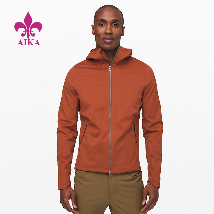 China Cheap price Men T Shirts - New Fashion Design Breathable Fleece Thumb Loops Men Sports Windbreaker Jacket – AIKA