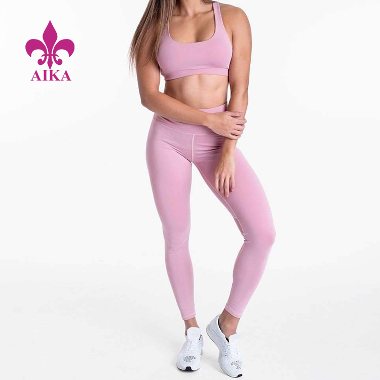 China Newest Design Running Wear Sport Pants High Waist Work Out Gym  Leggings With Pockets factory and manufacturers