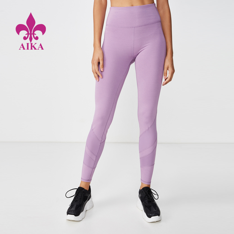Trending Products  Organic Yoga Clothing - Wholesale High Quality Custom Sports High Waist Fitness Stylish Mesh Leggings for Women – AIKA