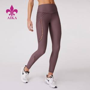 New Popular Stylish Sport Wear Hollow Out Scrunch Butt Leggings Yoga Clothing for Women