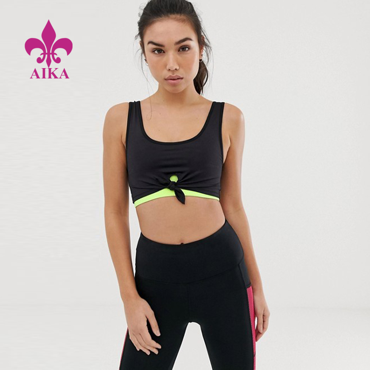 China Cheap Manufactory Custom Breathable Straight Hem Rocket Panelled  Jersey Sports Bra factory and manufacturers
