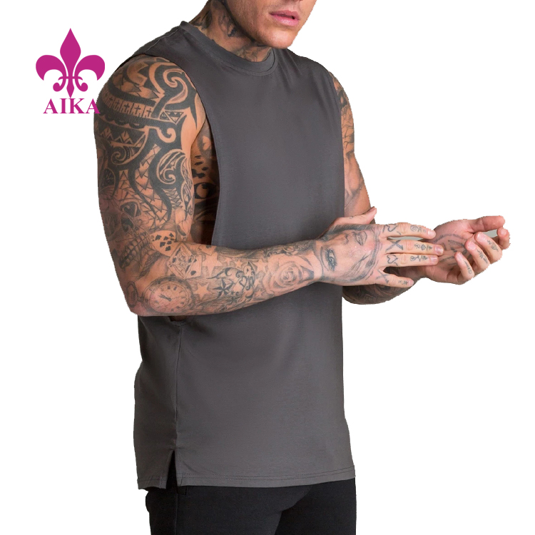 PriceList for Custom T Shirt - 2020 New Design For Mens Stringer Summer Wear Fitness Running Compression Tank Top – AIKA