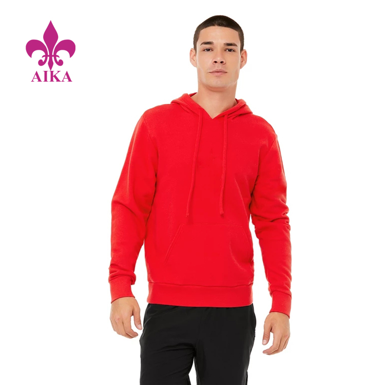Gym Clothing Sporty Street Style French Terry Soft Men Sports Pullover Hoodie