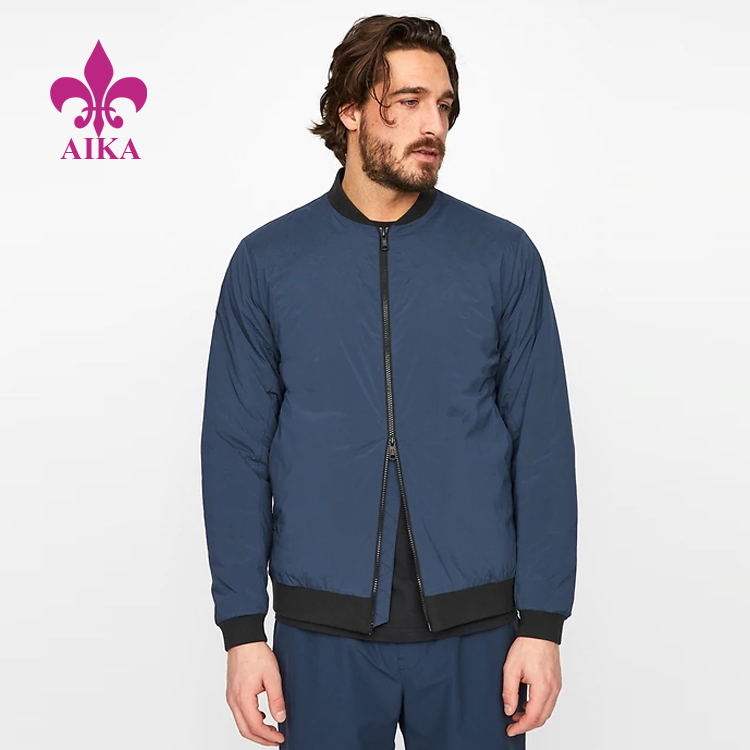Factory Promotional Leggings Wear Pants - Custom Sports Wear Breathable Pockets Men Light Bomber Jacket Sports Sweatshirt – AIKA