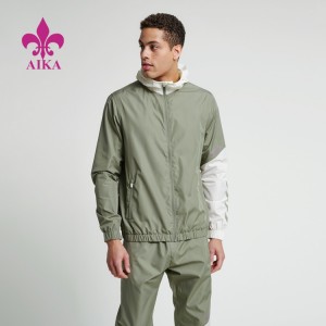 Hot Sale Pull Size Running Wear Full Zip Workout Clothing Sport Jackets Tracksuits for Men