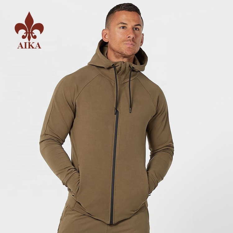 Competitive Price for Color Block Jogger - 2019 Latest Customized 80% cotton 20% polyester fashion fleece slim fit Mens blank Tracksuits – AIKA