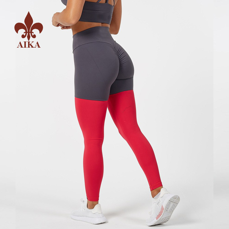 factory low price Jogger Wear - Best quality Custom Brand polyester spandex yoga wear high waist sexy women fitness workout yoga pants – AIKA