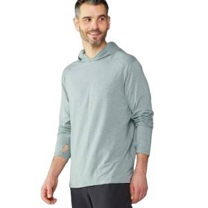 Custom Fitness Clothing T Shirt Long Sleeve Printing Finger Hole Lightweight Hoodie Shirt For Man
