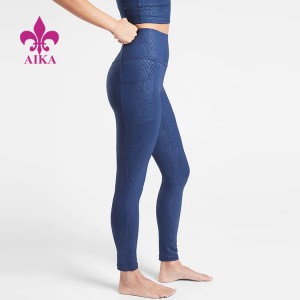 Custom High Waist Fitness Breathable Yoga leggings With Side Pocket for Women
