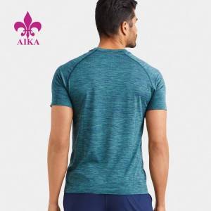 Custom Wholesale Fitness Wear Sports Gym Poleyster T Shirts For Men