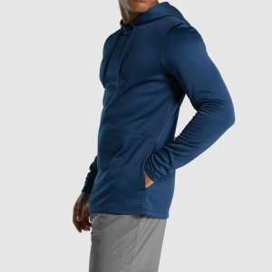 High Quality Fleece Inside Custom Printing Men Slim Fit Plain Hoodies With Kangaroo Pocket