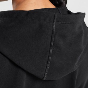 High Quality 60%Cotton 40%Polyester Custom Full Zipper Crop Workout Hoodies For Women