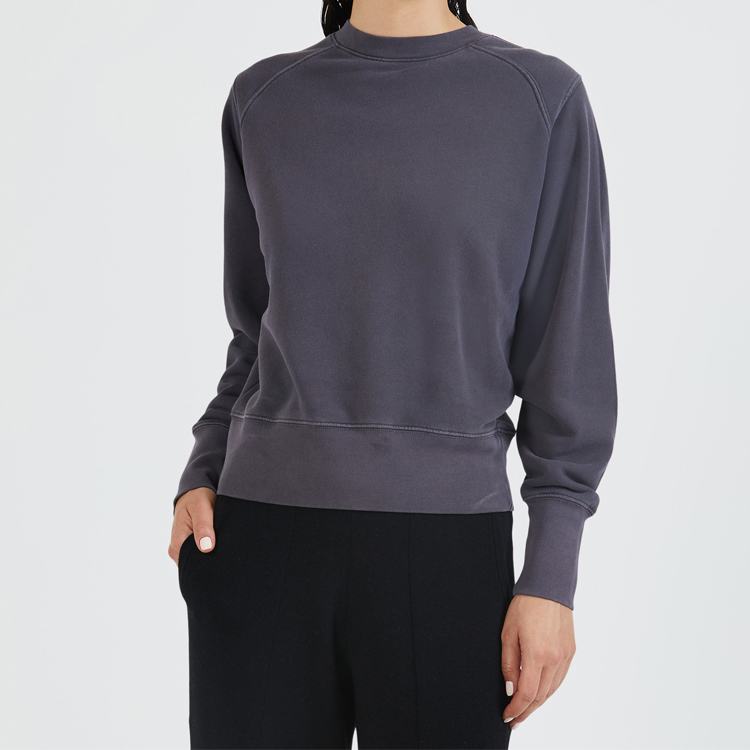 OEM/ODM Manufacturer Yoga Clothes Manufacuturer - Factory Price Cutom Logo Printing Plain Cotton Workout Sweatshirt For Women  – AIKA