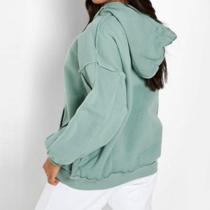 High Quality 100% Cotton Blank Workout Pullover Oversized Hoodies For Women