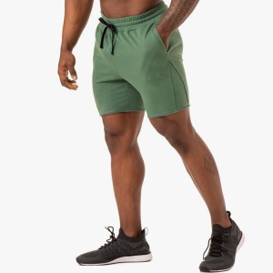 Wholesale French Terry Cotton Men Gym Sports Track Sweat Shorts With Pocket
