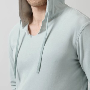Best Sell Wholesale Custom Raw Neck Blank Workout Pullovers Plain Hoodies For Men