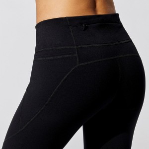 Hot Sell Breathable Polyester High Waist Womens Workout Compression Leggings With Pockets