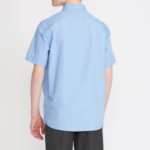 School Uniform Shirts Custom Blue Students T Shirts