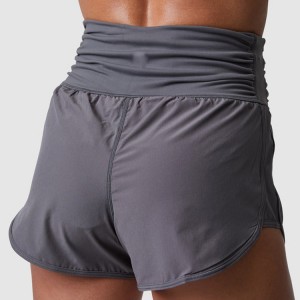 Factory Price Quick Dry High Waist Nylon 2 In 1 Athletic Running Gym Shorts For Women