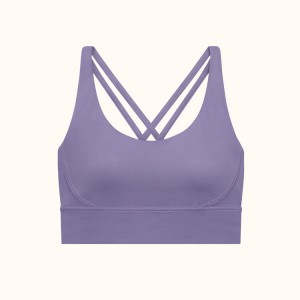 New Fashion Ladies Strappy Back Sports Running Push Up Fitness Yoga Bra For Women