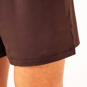Running Shorts Custom Elastic Waist Mesh Polyester Gym Shorts
