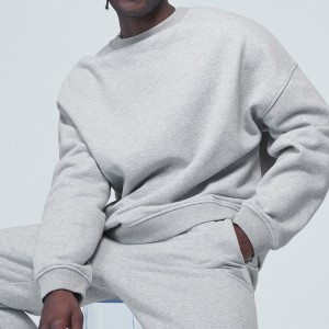 Custom High Quality Cotton Polyester Oversize Workout Crewneck Plain Sweatshirt For Men