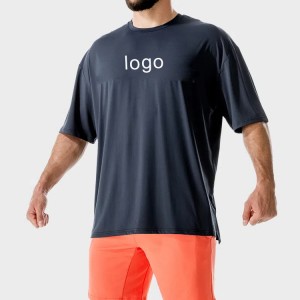 Custom Logo Printing Polyester Oversized Plain Fitness Blank Sports T shirts For Man