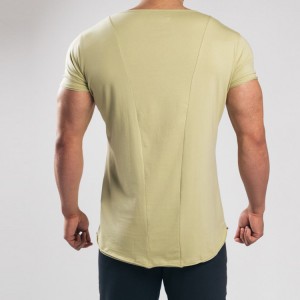 High Quality Summer Lightweight Short Sleeve Custom Scoop Fitness Plain T Shirt For Men