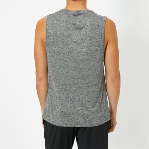Sports Gym Wear Four Way Stretch Quick Dry Polyester Reflective Stripe Slim Fit Training Gym Tank Top