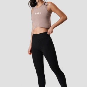 OEM Breathable Blank Sports Athletic Plain Women Crop Gym Tank Tops Custom Logo