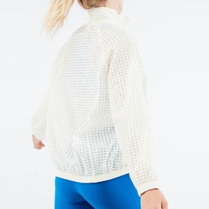 Fashion Design Active Wear Lightweight 100% Polyester Breathable Full Zipper Women Sports Jacket