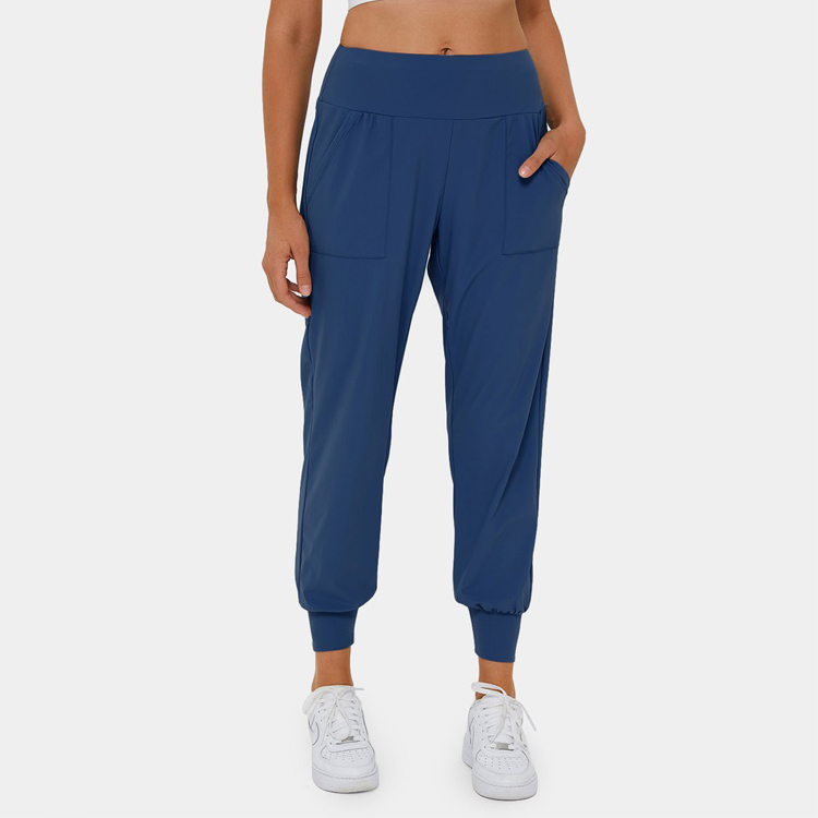 OEM China Yoga Wear Supplier - Skinny Polyester Spandex Custom Logo Sweat Pants Elastic Waist Joggers For Women Active Wear – AIKA
