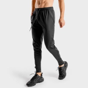 Top Quality Fitness Custom Gym Running Men Slim Fit Track Jogger Pants With Zipper Bottom
