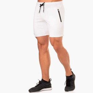 Low MOQ Wholesale Custom Gym Sports Training Zipper Pockets Workout Sweat Shorts For Men