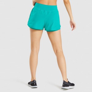 Best Sell Custom Logo Polyester Athletic Elastic Waist Women 2 In 1 Sports Gym Shorts