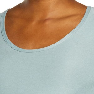 Wholesale Basic Design Curve Bottom Women Custom Long Sleeve Gym Plain T Shirts