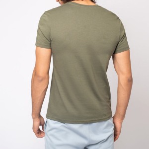 Top Quality 95% Cotton 5% Spandex Plain V Neck Workout T Shirts Custom Logo Printing