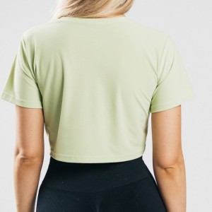 High Quality Soft Cotton Short Sleeve Blank Crop Plain T Shirt Custom Logo For Women