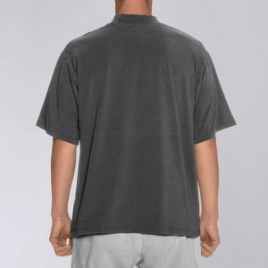 Wholesale Custom Raglan Sleeve High Neck 100% Cotton Workout Blank T Shirts For Men