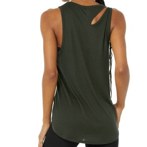 Factory Price Custom Plain Loose Fit Tanks Athletic Fitness Women Gym Ribbed Tank Tops