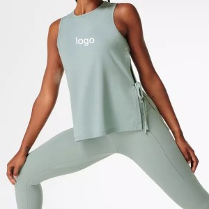 Buy Wholesale Custom Logo Summer Sexy Loose Plain White Tank Tops Gym Women  Fitness Vest Tank Tops from Guangzhou Luoqi Clothing Co., Ltd., China