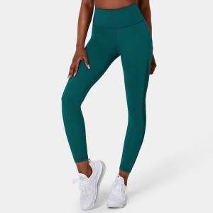 China Just Arrived Perfect Fit Back Zip Pocket Power 7/8 Workout Leggings  Women Yoga Leggings factory and manufacturers