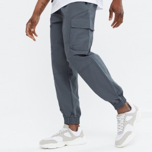 New Trendy 100% Polyester Utility Zipper Cargo Pocket Relaxed Fit Men Track Joggers Pants