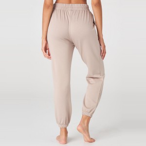 Skinny Cotton Spandex Custom Logo Sweat Pants Elastic Waist Joggers For Women