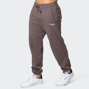 China Factory Heavy Cotton Drawstring Waist Loose Fit Gym Sweatpants Men Sports Joggers With Pocket
