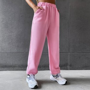 OEM Wholesale Blank Sports Sweat Trousers Womens Cargo Pants with Side  Pockets - China Sports Pants and Women Sports Pants price
